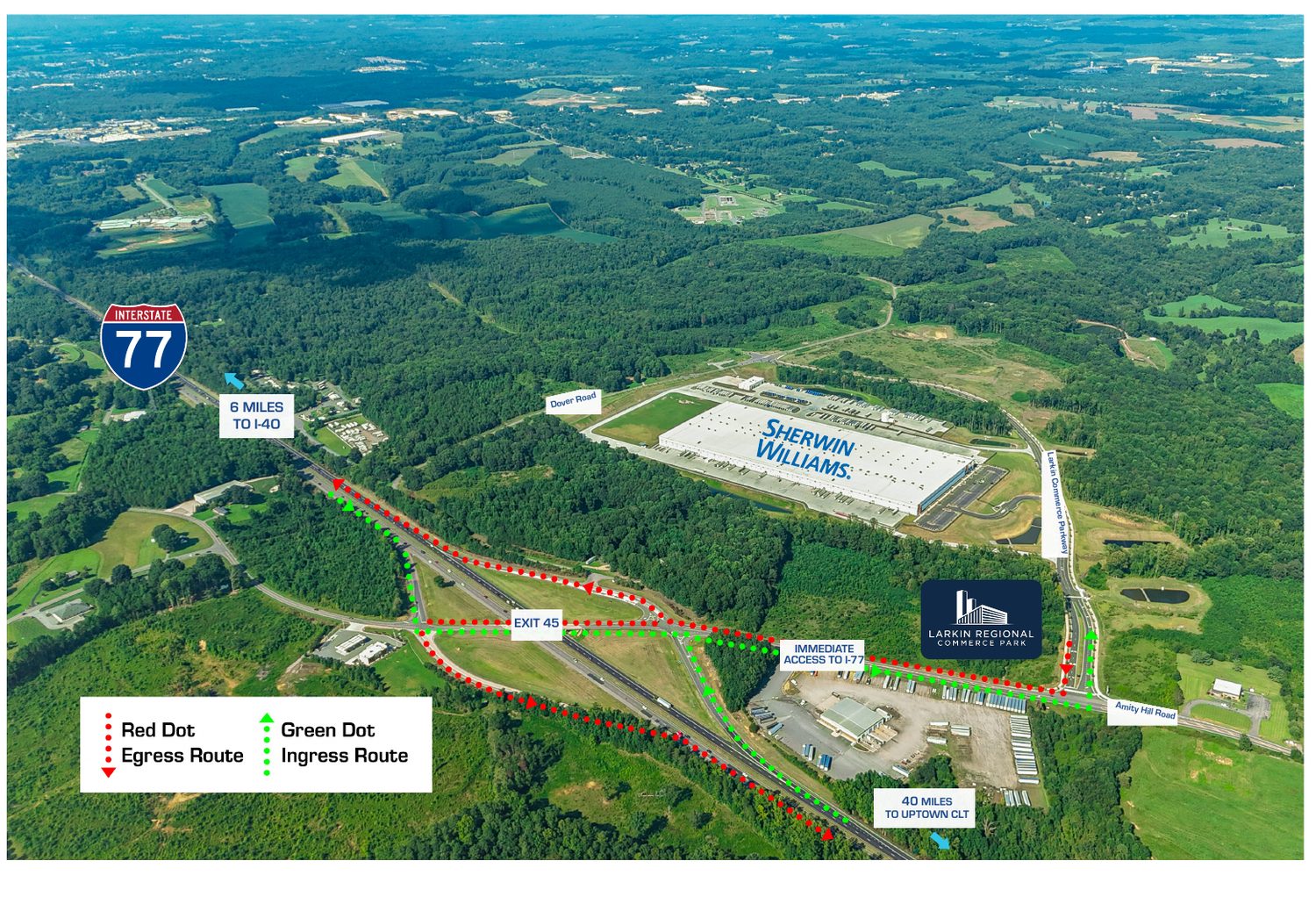 Larkin Regional Commerce Park site access aerial